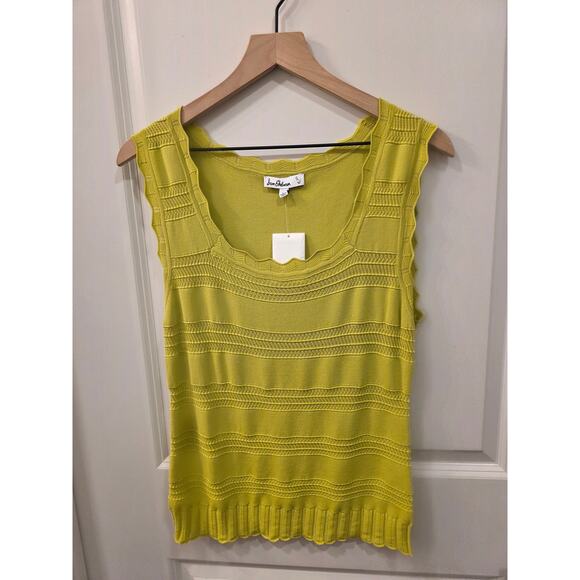 Sam Edelman Azariah Pointelle Square Neck Knit Tank - Picture 6 of 9
